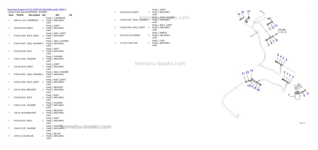 Komatsu PC215-10M0 S/N DBCA0001-up Parts catalog cover Page 4 Komatsu PC215-10M0 S/N DBCA0001-up Parts catalog cover Page 4