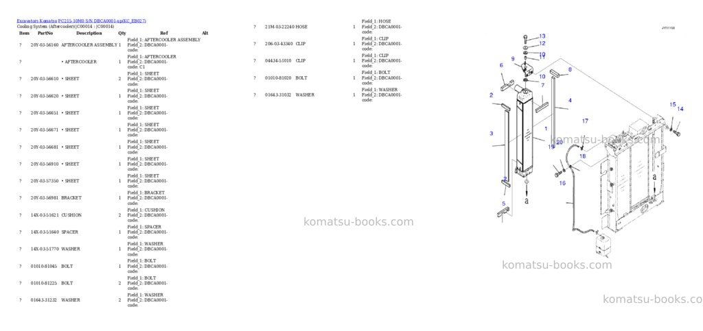 Komatsu PC215-10M0 S/N DBCA0001-up Parts catalog cover Page 9 Komatsu PC215-10M0 S/N DBCA0001-up Parts catalog cover Page 9