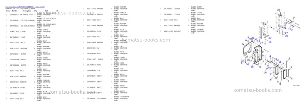Komatsu PC70-8 S/N DBBT0001~-up Parts catalog cover Page 4 Komatsu PC70-8 S/N DBBT0001~-up Parts catalog cover Page 4