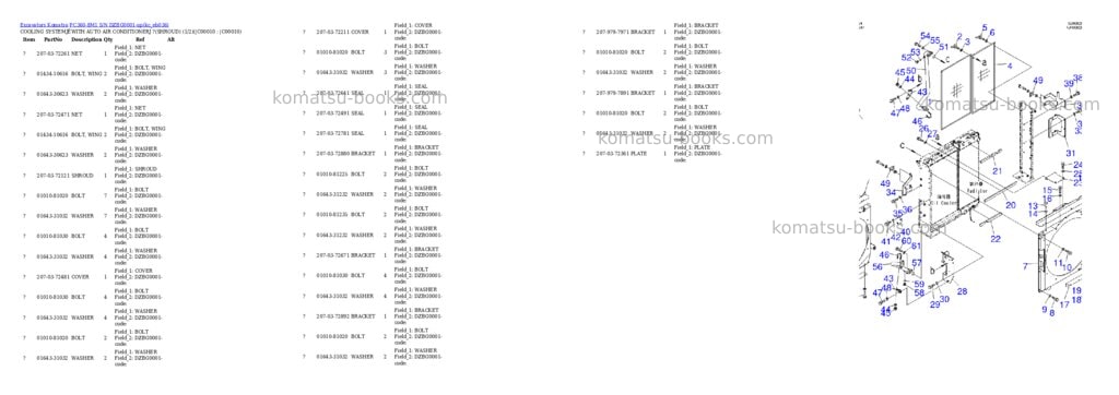 Komatsu PC360-8M1 S/N DZBG0001-up Parts catalog cover Page 6