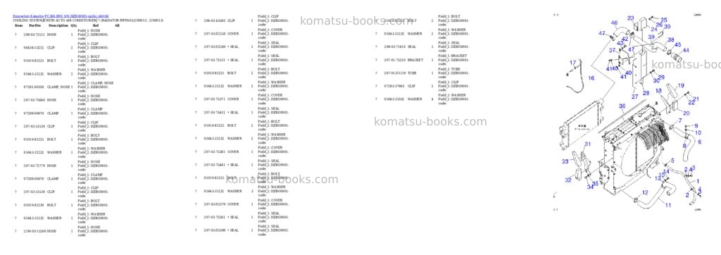 Komatsu PC360-8M1 S/N DZBG0001-up Parts catalog cover Page 9