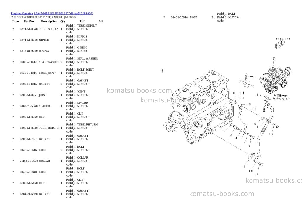 Komatsu SAA4D95LE-5N-W S/N 517769-up Parts catalog cover Page 10