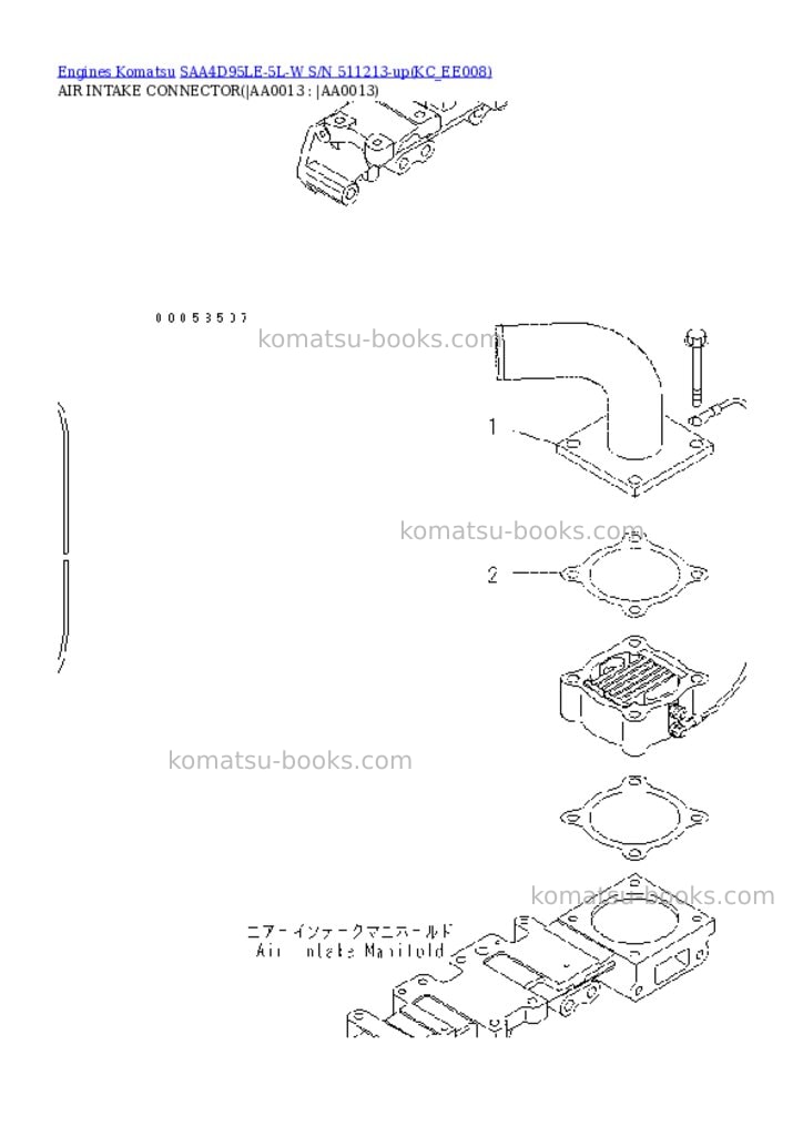 Komatsu SAA4D95LE-5L-W S/N 511213-up Parts catalog cover Page 10 Komatsu SAA4D95LE-5L-W S/N 511213-up Parts catalog cover Page 10