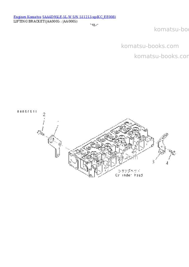 Komatsu SAA4D95LE-5L-W S/N 511213-up Parts catalog cover Page 2 Komatsu SAA4D95LE-5L-W S/N 511213-up Parts catalog cover Page 2