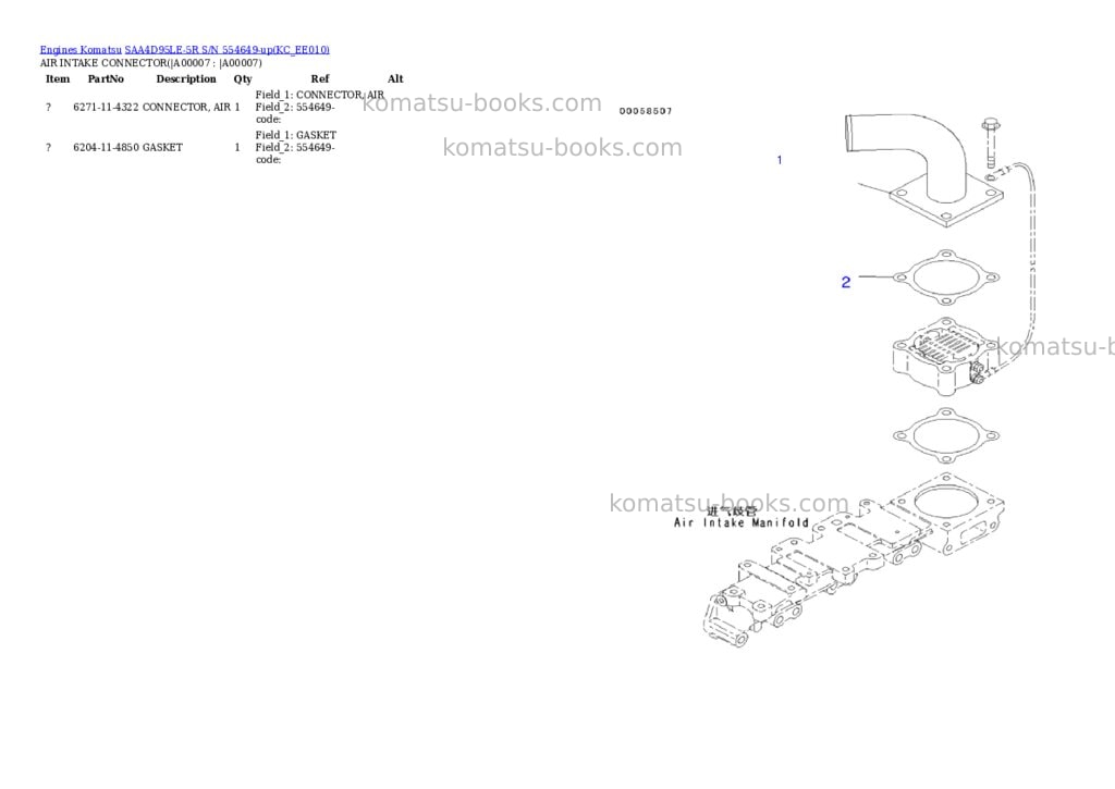 Komatsu SAA4D95LE-5R S/N 554649-up Parts catalog cover Page 4