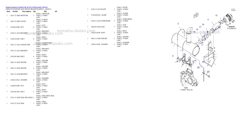 Komatsu SAA6D125E-5F S/N 674420-up Parts catalog cover Page 8 Komatsu SAA6D125E-5F S/N 674420-up Parts catalog cover Page 8