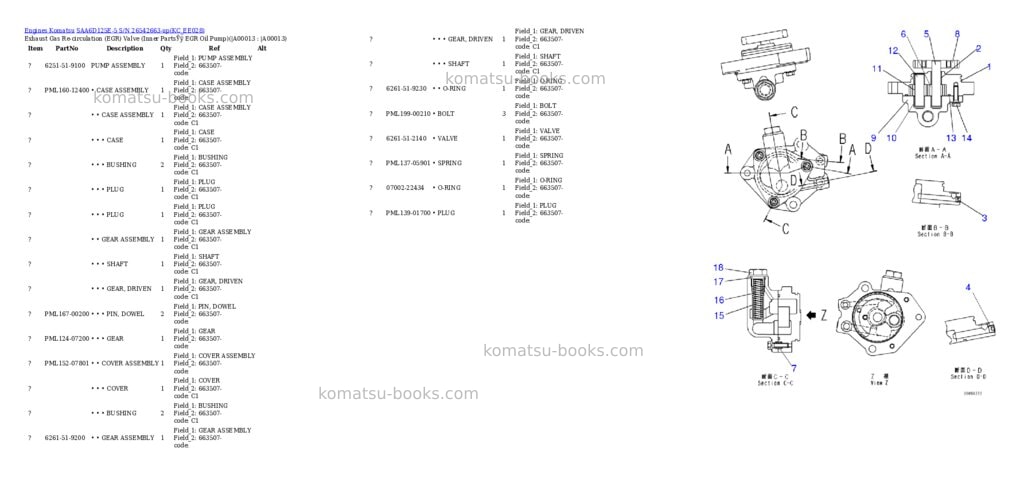 Komatsu SAA6D125E-5 S/N 26542663-up Parts catalog cover Page 8 Komatsu SAA6D125E-5 S/N 26542663-up Parts catalog cover Page 8