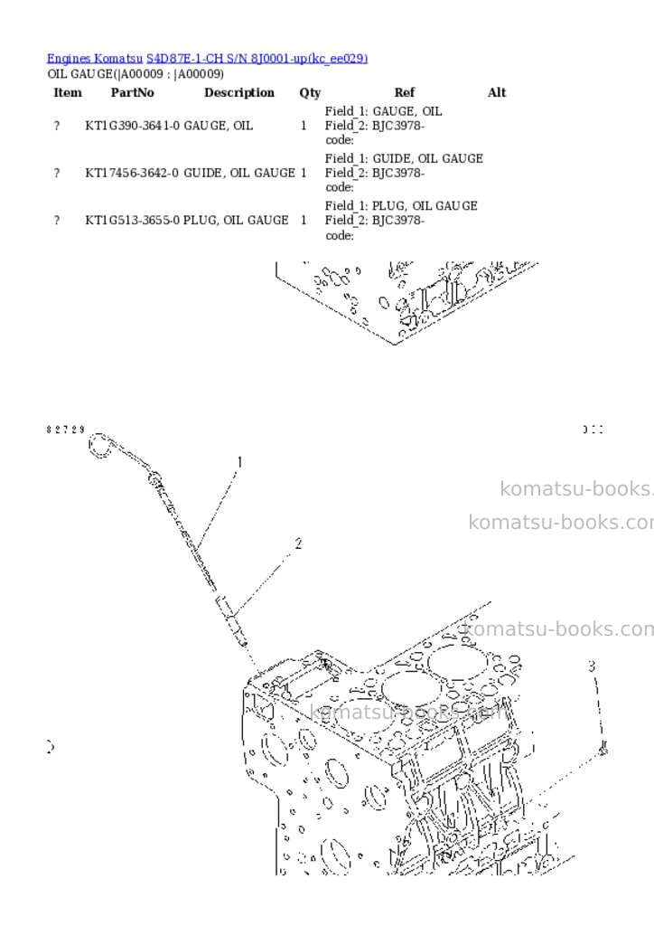 Komatsu s4d87e-1-ch s/n 8j0001-up Parts catalog cover Page 6 Komatsu s4d87e-1-ch s/n 8j0001-up Parts catalog cover Page 6