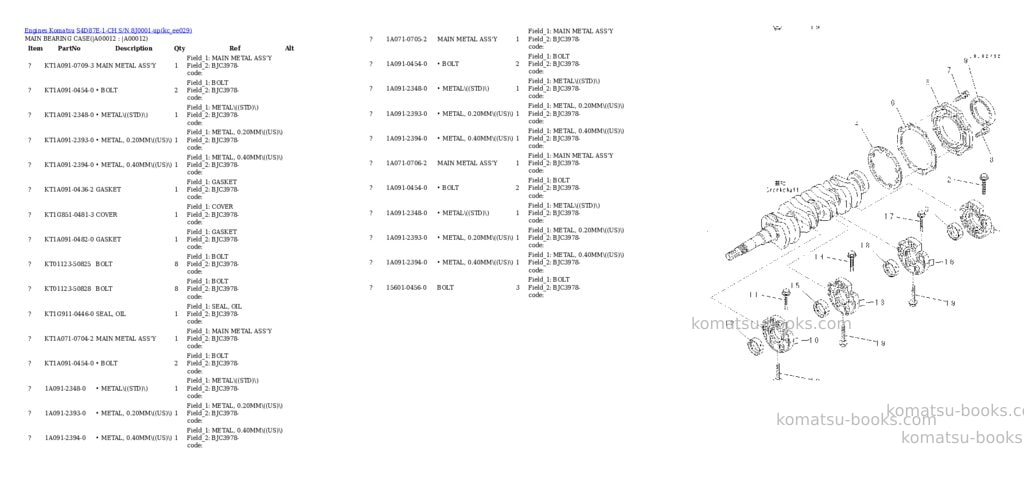 Komatsu s4d87e-1-ch s/n 8j0001-up Parts catalog cover Page 9 Komatsu s4d87e-1-ch s/n 8j0001-up Parts catalog cover Page 9
