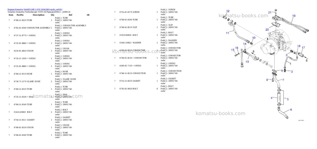 Komatsu SAA6D114E-5 S/N 26542663-up Parts catalog cover Page 10 Komatsu SAA6D114E-5 S/N 26542663-up Parts catalog cover Page 10