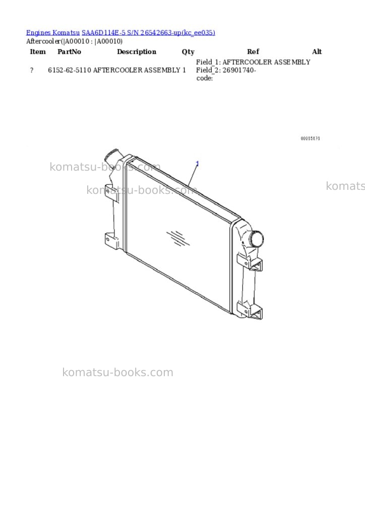 Komatsu SAA6D114E-5 S/N 26542663-up Parts catalog cover Page 7 Komatsu SAA6D114E-5 S/N 26542663-up Parts catalog cover Page 7
