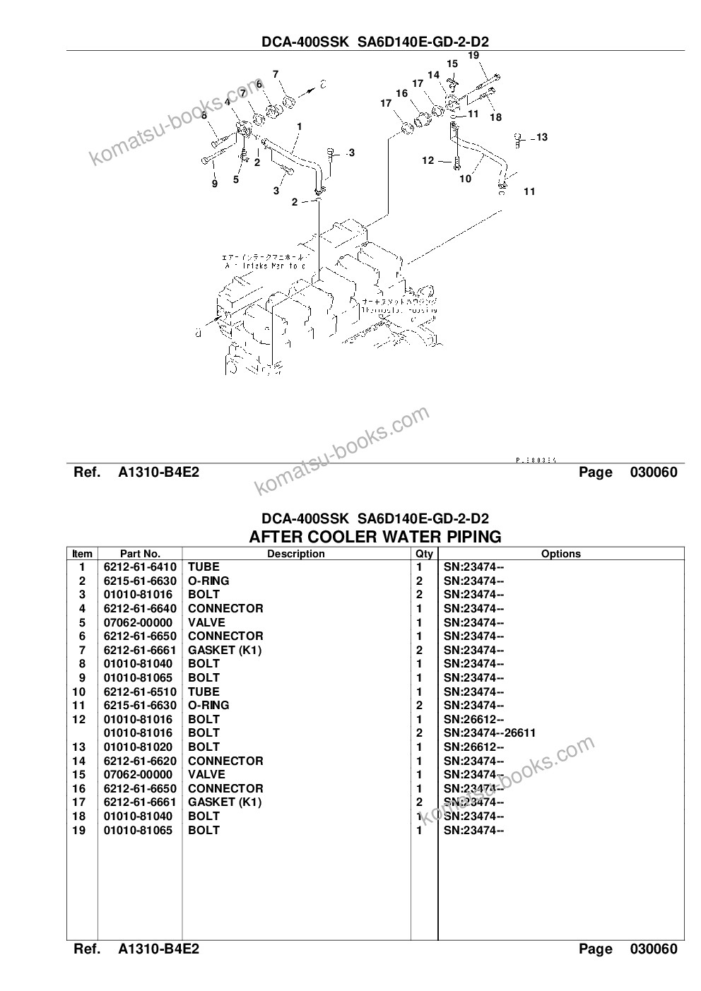 Komatsu dca-400ssk sa6d140e-2-d2 Parts catalog cover Page 10