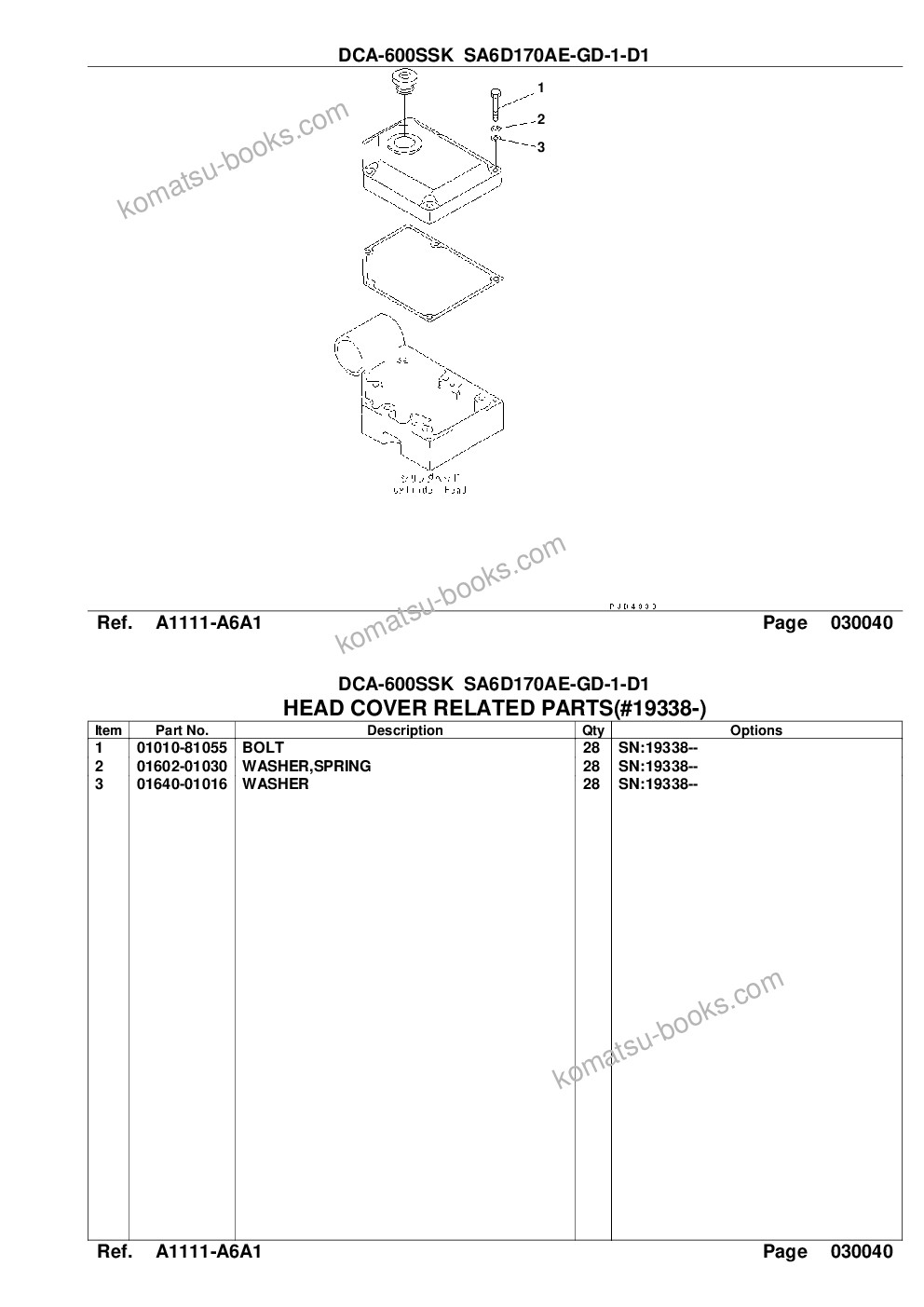 Komatsu dca-600ssk sa6d170ae-1-d1 Parts catalog cover Page 8 Komatsu dca-600ssk sa6d170ae-1-d1 Parts catalog cover Page 8