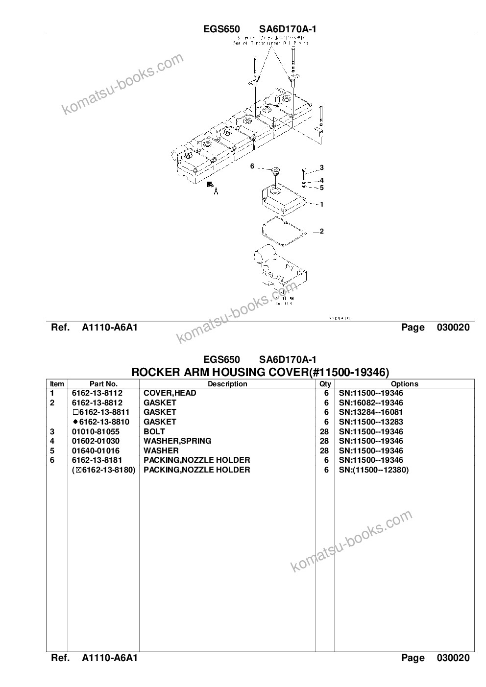 Komatsu egs650 sa6d170a-1 Parts catalog cover Page 7 Komatsu egs650 sa6d170a-1 Parts catalog cover Page 7