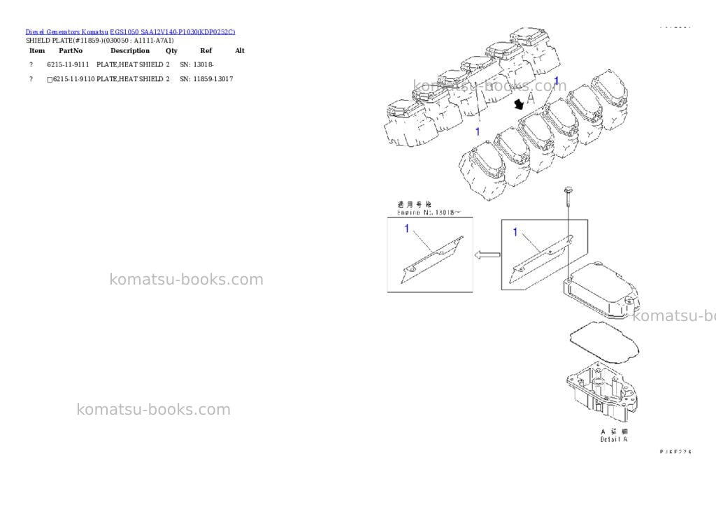 Komatsu egs1050 saa12v140-p1030 Parts catalog cover Page 4 Komatsu egs1050 saa12v140-p1030 Parts catalog cover Page 4