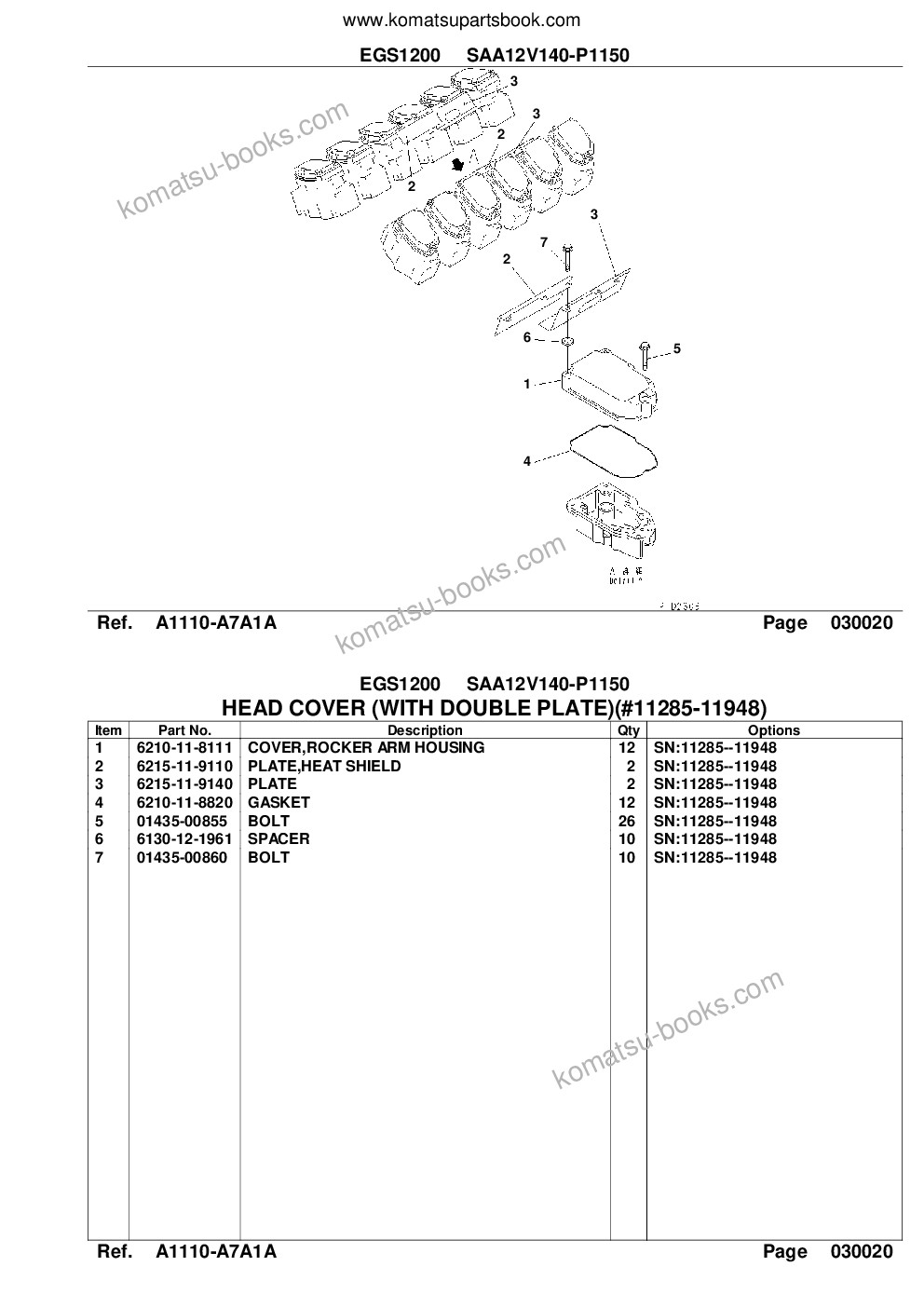 Komatsu egs1200 saa12v140-p1150 Parts catalog cover Page 8 Komatsu egs1200 saa12v140-p1150 Parts catalog cover Page 8
