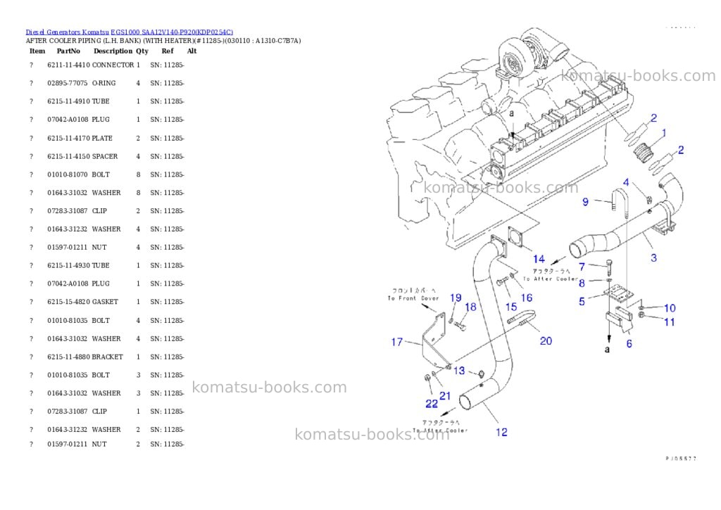 Komatsu egs1000 saa12v140-p920 Parts catalog cover Page 10 Komatsu egs1000 saa12v140-p920 Parts catalog cover Page 10