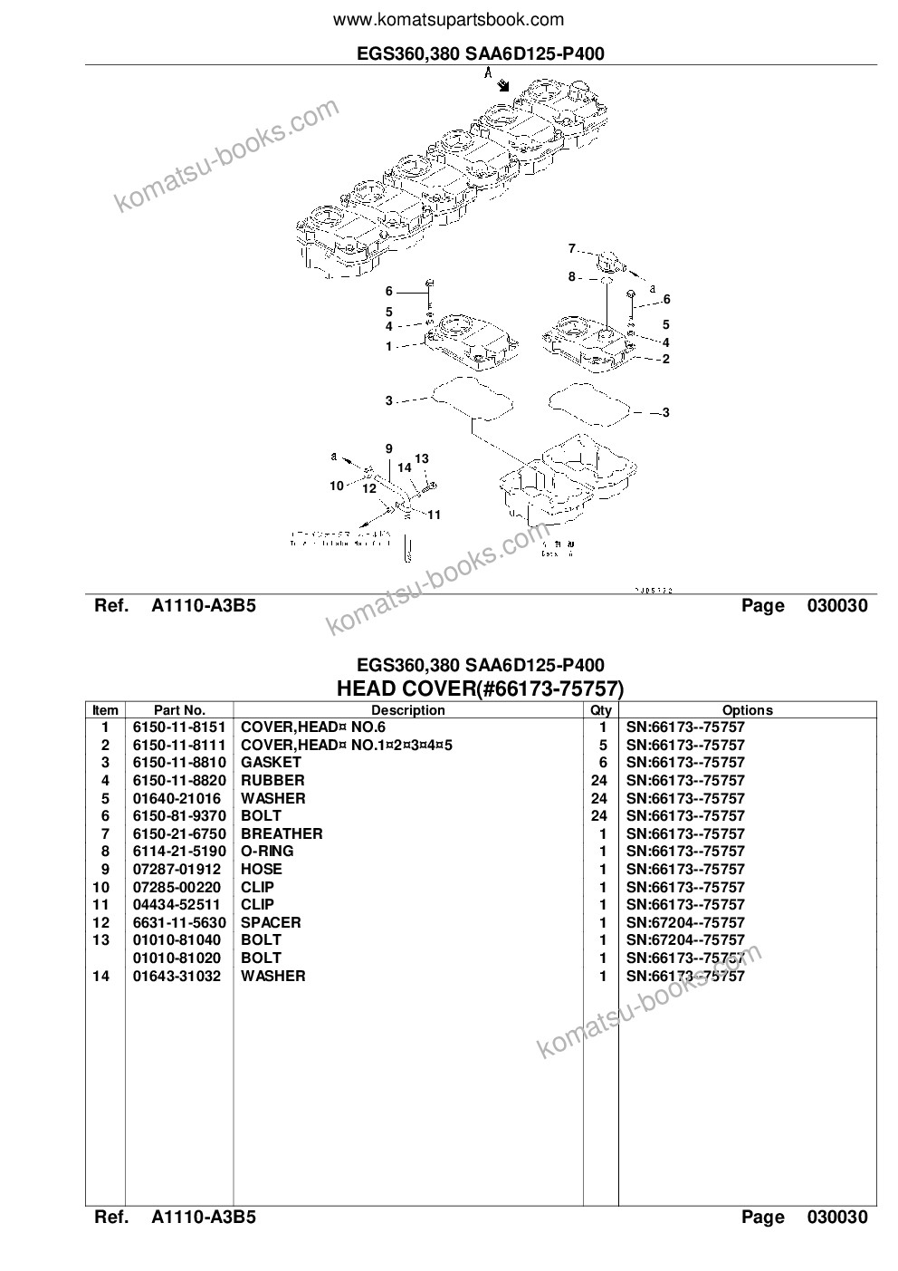 Komatsu egs360,380 saa6d125-p400 Parts catalog cover Page 9 Komatsu egs360,380 saa6d125-p400 Parts catalog cover Page 9