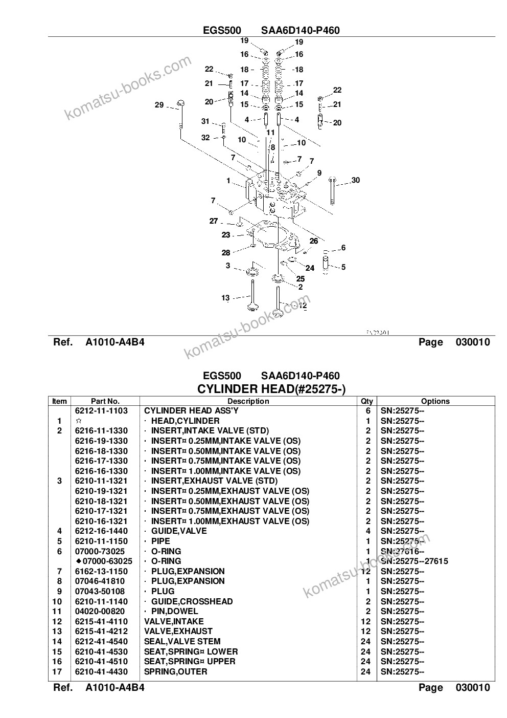 Komatsu egs500 saa6d140-p460 配件目录 封面 页 4