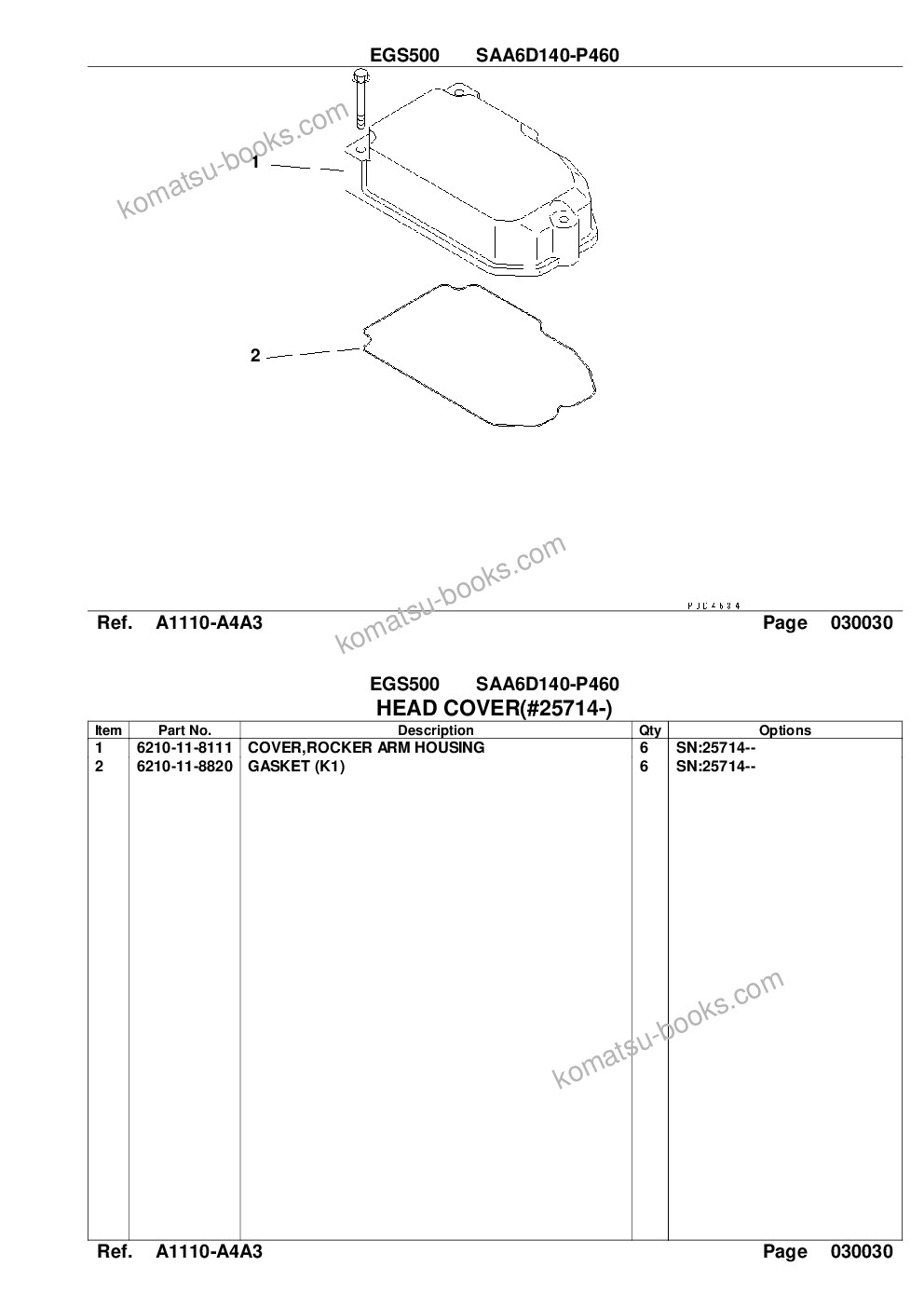 Komatsu egs500 saa6d140-p460 配件目录 封面 页 7