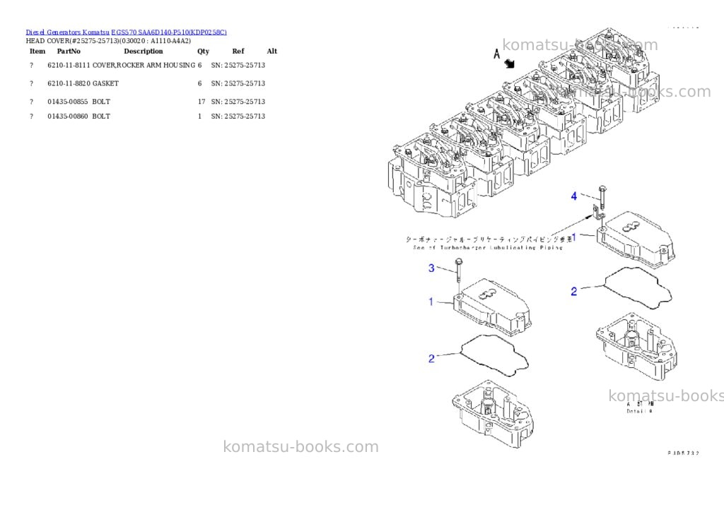 Komatsu egs570 saa6d140-p510 Parts catalog cover Komatsu egs570 saa6d140-p510 Parts catalog cover