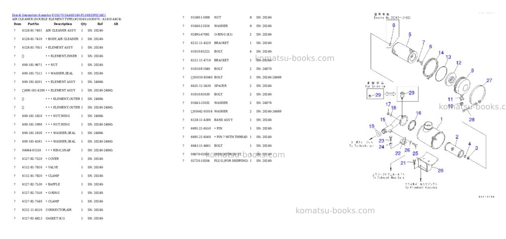 Komatsu egs570 saa6d140-p510 Parts catalog cover Page 6 Komatsu egs570 saa6d140-p510 Parts catalog cover Page 6