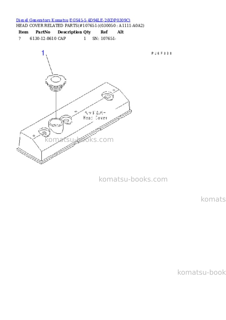 Komatsu egs45-5 4d94le-2 Parts catalog cover Page 4