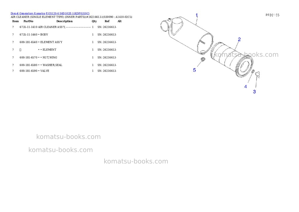 Komatsu egs120-6 s6d102e-1 Parts catalog cover Page 8 Komatsu egs120-6 s6d102e-1 Parts catalog cover Page 8