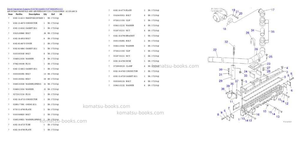 Komatsu egs760 saa6d170-p740 Parts catalog cover Page 4 Komatsu egs760 saa6d170-p740 Parts catalog cover Page 4