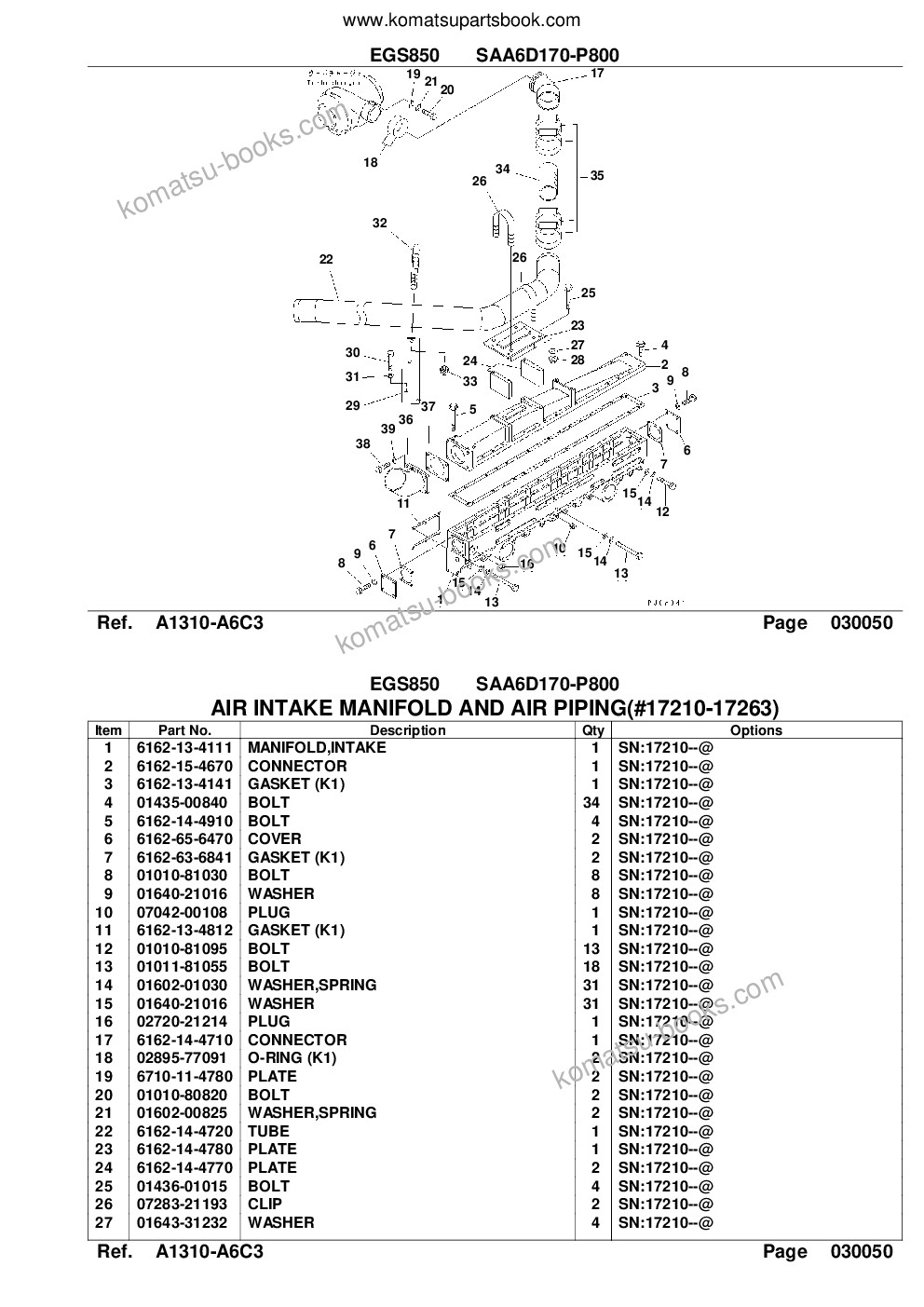 Komatsu egs850 saa6d170-p800 Parts catalog cover Page 10