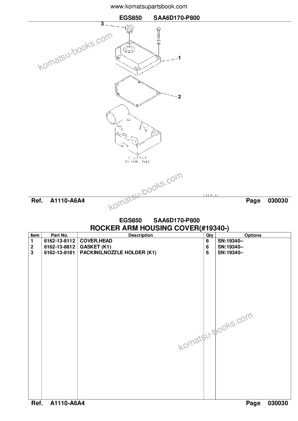 Komatsu egs850 saa6d170-p800 Parts catalog cover Page 8