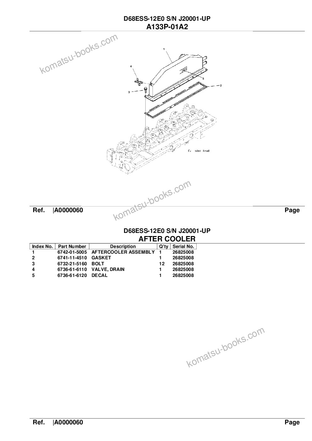Komatsu d68ess-12e0 s/n j20001-up Parts catalog cover Page 9 Komatsu d68ess-12e0 s/n j20001-up Parts catalog cover Page 9