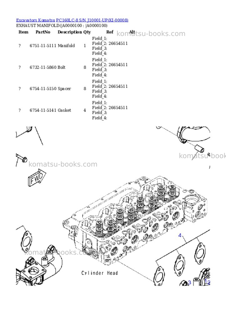 Komatsu pc160lc-8 s/n j10001-up Parts catalog cover Page 9 Komatsu pc160lc-8 s/n j10001-up Parts catalog cover Page 9