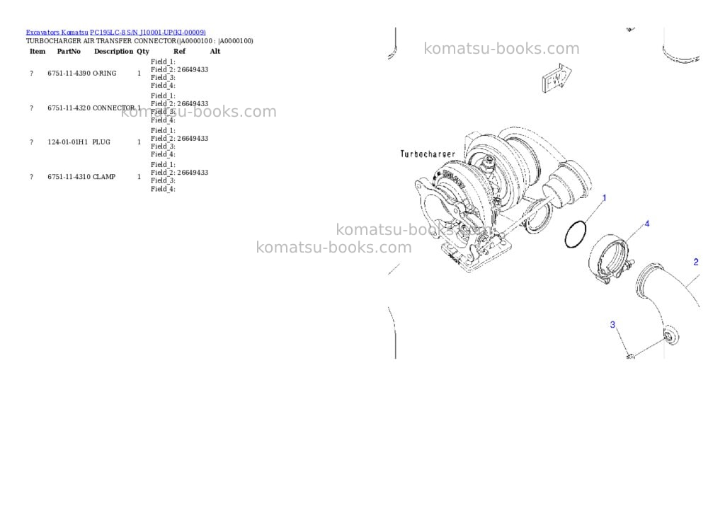Komatsu pc195lc-8 s/n j10001-up Parts catalog cover Page 8 Komatsu pc195lc-8 s/n j10001-up Parts catalog cover Page 8