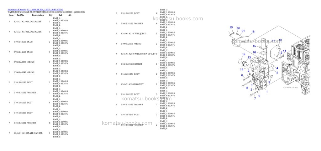 Komatsu PC1250SP-8R S/N J10001-UP Parts catalog cover Page 2