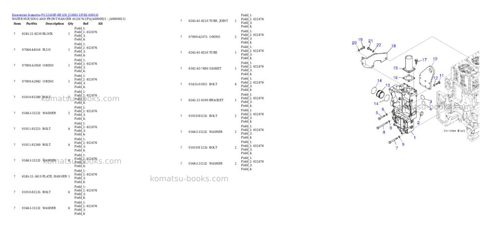 Komatsu PC1250SP-8R S/N J10001-UP Parts catalog cover Page 3