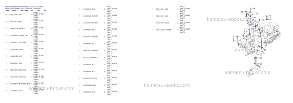 Komatsu PC1250SP-8R S/N J10001-UP Parts catalog cover Page 6