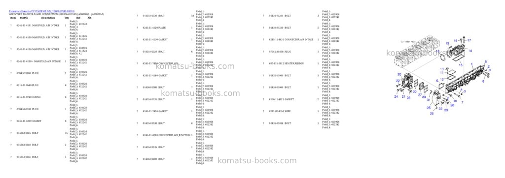 Komatsu PC1250SP-8R S/N J10001-UP Parts catalog cover Page 7