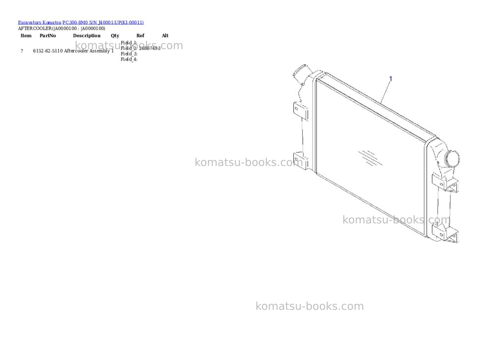 Komatsu PC300-8M0 S/N J40001-UP Parts catalog cover Page 9