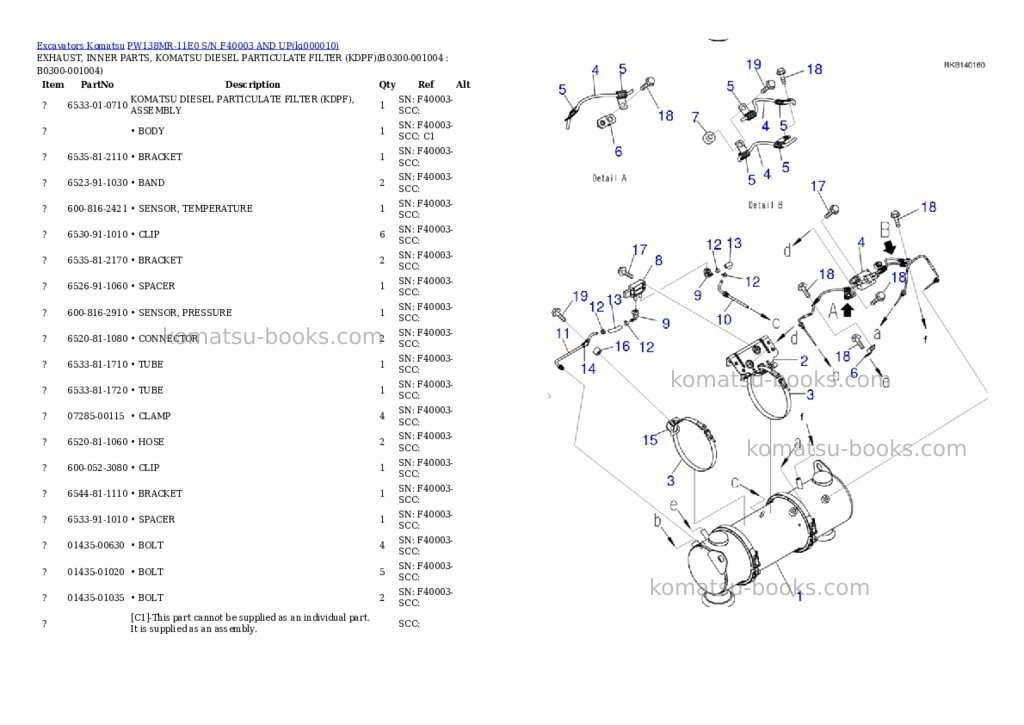 Komatsu PW138MR-11E0 S/N F40003 AND UP Parts catalog cover Page 10 Komatsu PW138MR-11E0 S/N F40003 AND UP Parts catalog cover Page 10