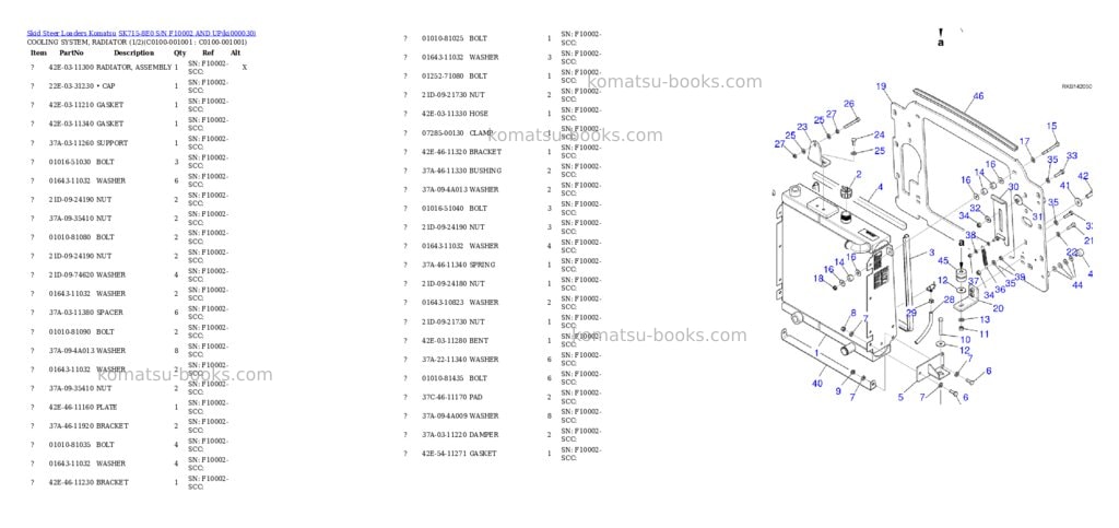 Komatsu SK715-8E0 S/N F10002 AND UP Parts catalog cover Page 7 Komatsu SK715-8E0 S/N F10002 AND UP Parts catalog cover Page 7
