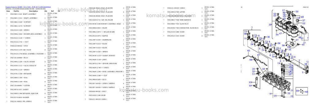 Komatsu 4D88E-7 SN A7366 - (FOR SK715-8E0) Parts catalog cover Page 3 Komatsu 4D88E-7 SN A7366 - (FOR SK715-8E0) Parts catalog cover Page 3
