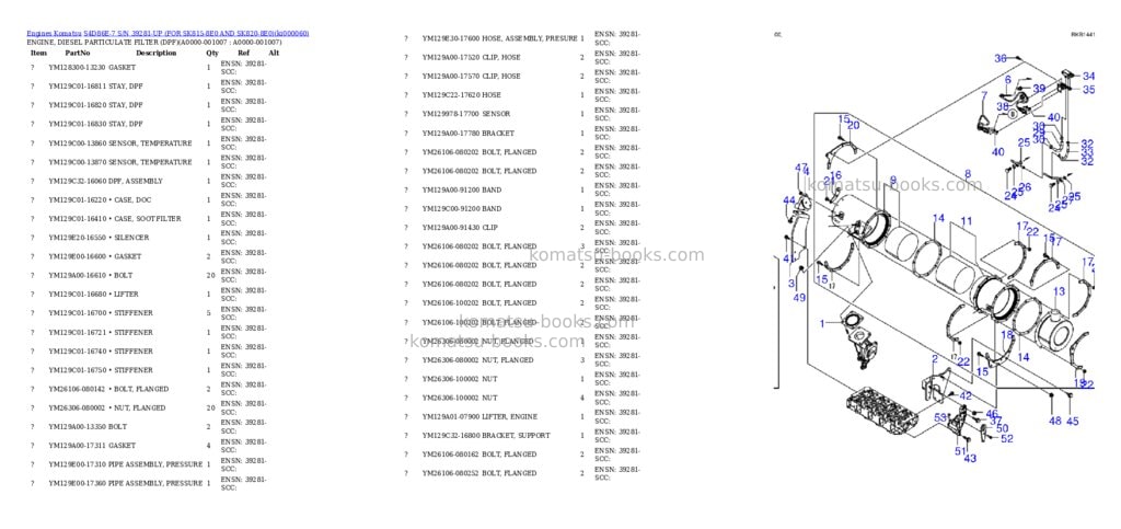 Komatsu S4D86E-7 S/N 39281-UP (FOR SK815-8E0 AND SK820-8E0) Parts catalog cover Page 6 Komatsu S4D86E-7 S/N 39281-UP (FOR SK815-8E0 AND SK820-8E0) Parts catalog cover Page 6