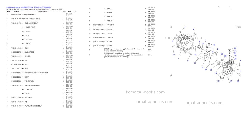 Komatsu PC45MR-5E0 S/N 1101 AND UP Parts catalog cover Page 6 Komatsu PC45MR-5E0 S/N 1101 AND UP Parts catalog cover Page 6