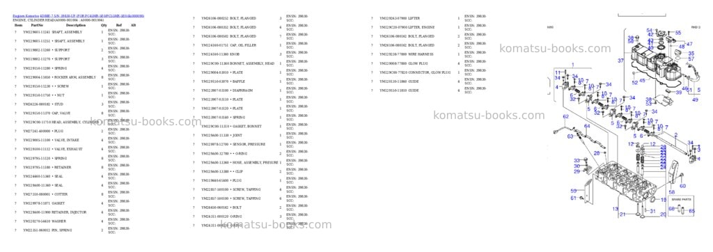 Komatsu 4D88E-7 S/N 39830-UP (FOR PC45MR-5E0/PC55MR-5E0) Parts catalog cover Page 3 Komatsu 4D88E-7 S/N 39830-UP (FOR PC45MR-5E0/PC55MR-5E0) Parts catalog cover Page 3