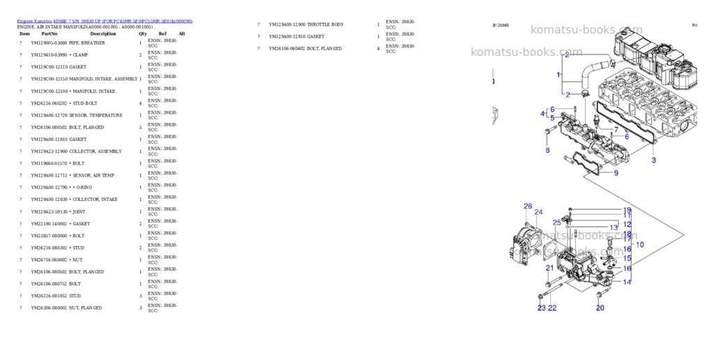 Komatsu 4D88E-7 S/N 39830-UP (FOR PC45MR-5E0/PC55MR-5E0) Parts catalog cover Page 4 Komatsu 4D88E-7 S/N 39830-UP (FOR PC45MR-5E0/PC55MR-5E0) Parts catalog cover Page 4