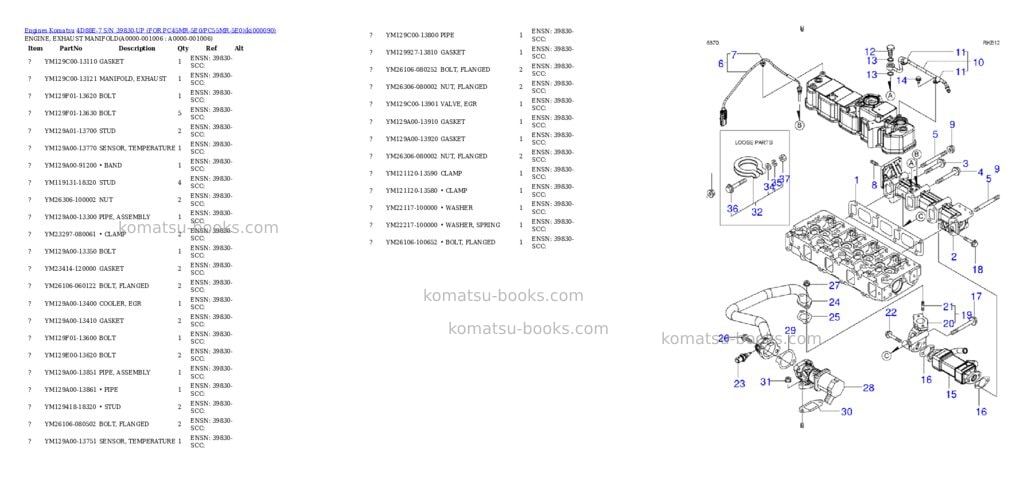 Komatsu 4D88E-7 S/N 39830-UP (FOR PC45MR-5E0/PC55MR-5E0) Parts catalog cover Page 5 Komatsu 4D88E-7 S/N 39830-UP (FOR PC45MR-5E0/PC55MR-5E0) Parts catalog cover Page 5