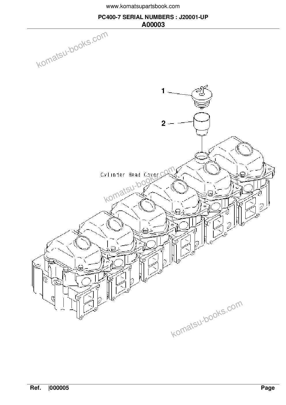 Komatsu pc400-7 serial numbers : j20001-up Parts catalog cover Page 7 Komatsu pc400-7 serial numbers : j20001-up Parts catalog cover Page 7