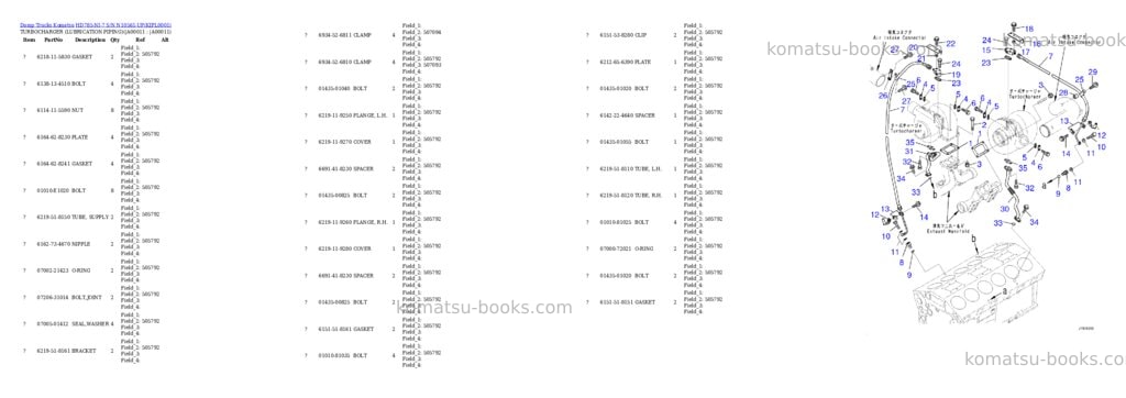 Komatsu hd785-ni-7 s/n n10561-up Parts catalog cover Page 10