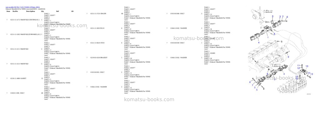Komatsu HD785-7 S/N Y700001-UP Parts catalog cover Page 10